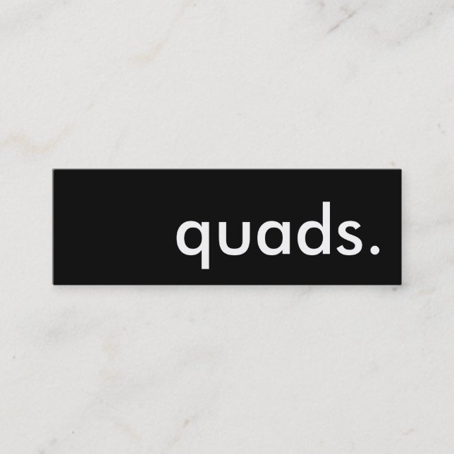 quads. mini business card (Front)