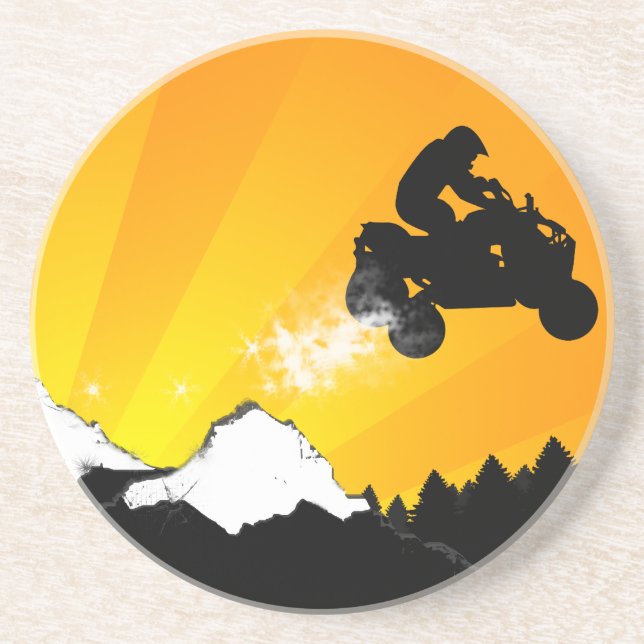 quads. orange sunset. coaster (Front)