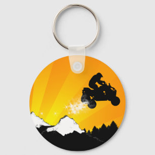 quads. orange sunset. key ring