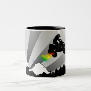 quads. rainbow dirt trailz. Two-Tone coffee mug
