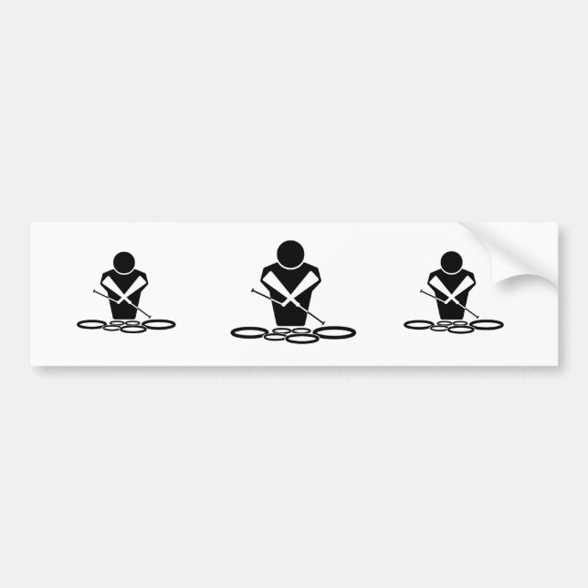 Quads - Tenor Drums - Squints Bumper Sticker (Front)