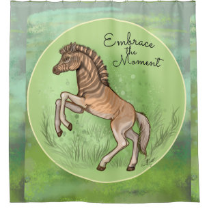 Quagga "Embrace the moment" Shower Curtain