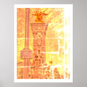 Quai d'Orsay Pont Alexandre III Paris Poster