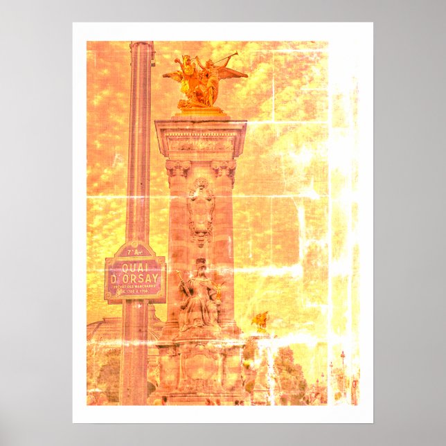 Quai d'Orsay Pont Alexandre III Paris Poster (Front)
