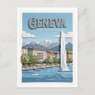 Quai du Mont-Blanc Geneva Switzerland Postcard
