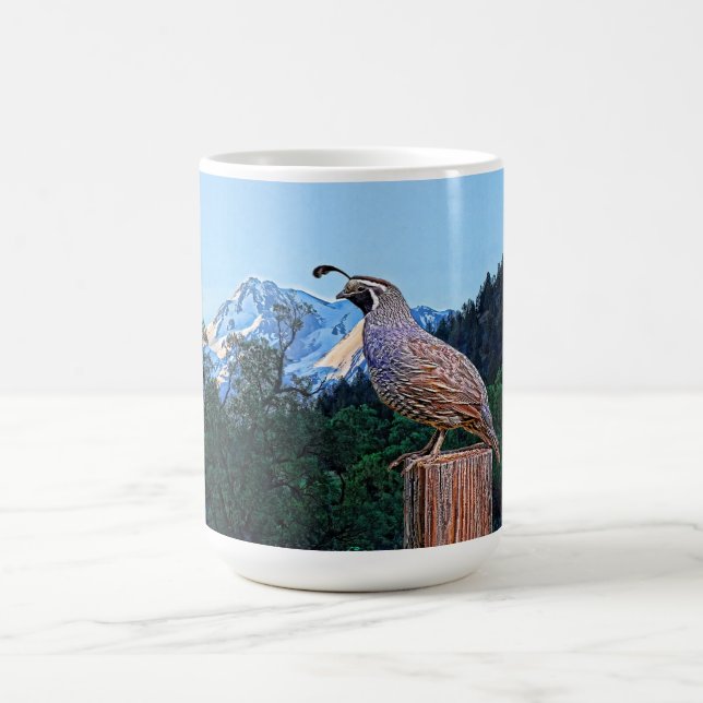 QUAIL AND SHASTA #4 COFFEE MUG (Center)