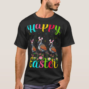 Quail Bird Easter Egg Bunny Quail Happy Easter T-Shirt