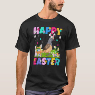 Quail Bird Happy Easter Bunny Quail Easter Sunday T-Shirt