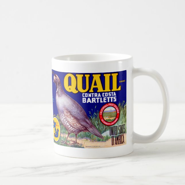Quail Brand Contra Costa Bartletts Coffee Mug (Right)