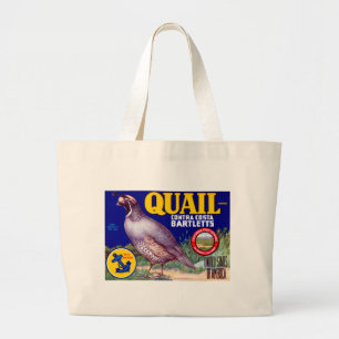 Quail Brand Contra Costa Bartletts Large Tote Bag
