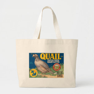 Quail Brand Contra Costa Bartletts Large Tote Bag