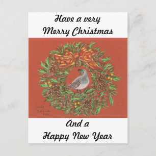 quail desert Christmas card