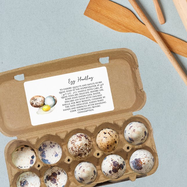 Quail Egg Handling Instruction Carton Care Label (Creator Uploaded)