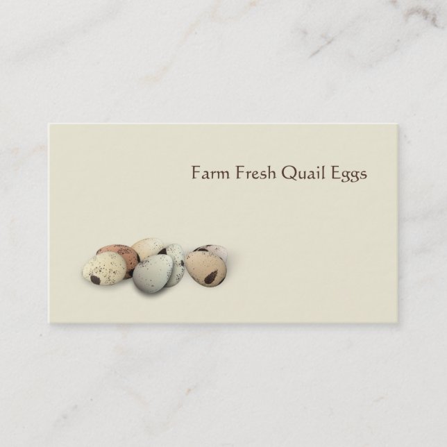 Quail eggs business card (Front)