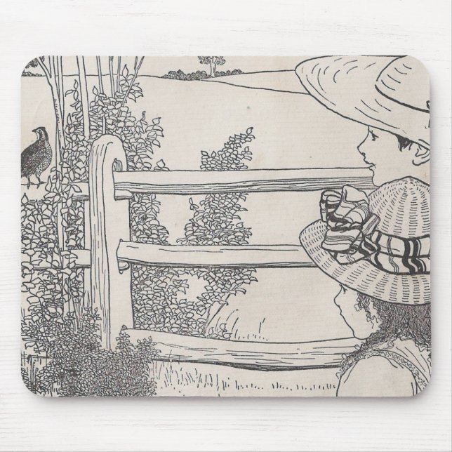 Quail on A Rail Mouse Pad (Front)