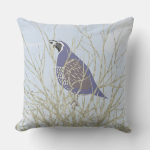 Quail Outdoor Throw Pillow