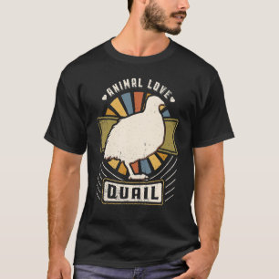 Quail Vintage Classic Retro Animal T-Shirt