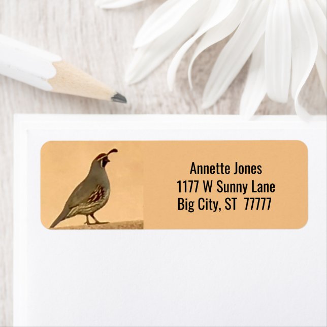 Quail Walk Return Address Label (Insitu)