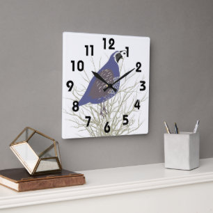 Quail Wall Clock