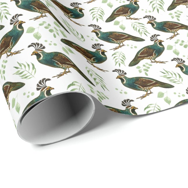 Quails Gift Wrapping Paper (Roll Corner)