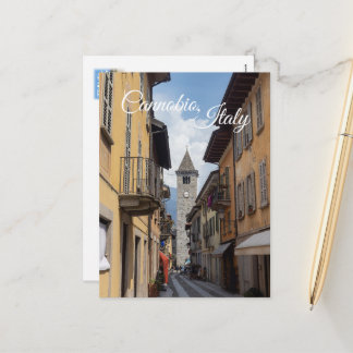Quaint Cannobio Street Scene, Italy Holiday Postcard