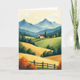 Quaint Fathers Day Cottage Card