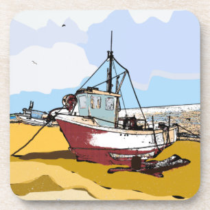 Quaint Fishing Boat Coaster
