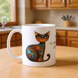 Quaint "I Knocked Something off the Table" Face Coffee Mug