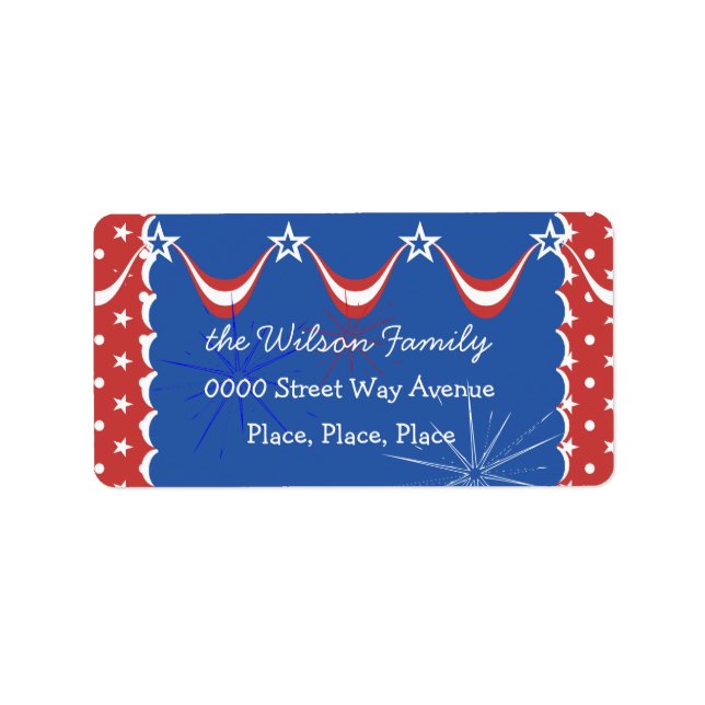 Quaint Independence Day Label (Front)