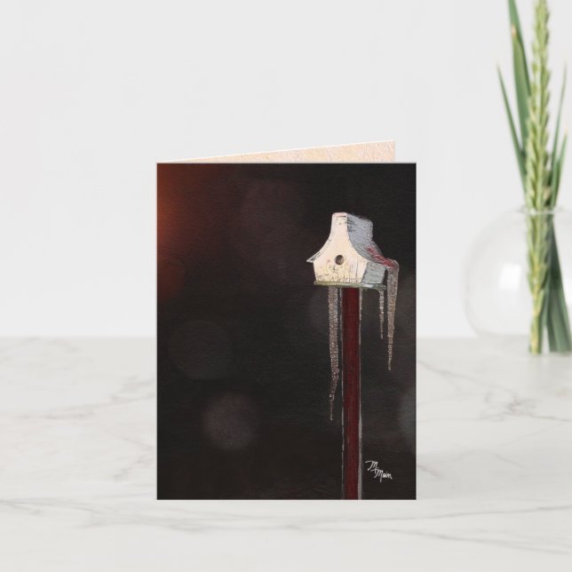 Quaint Little Birdhouse Card (Front)