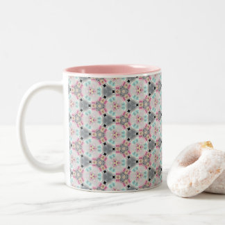Quaint, Quiet, Retro Pink Pattern Coffee Mug