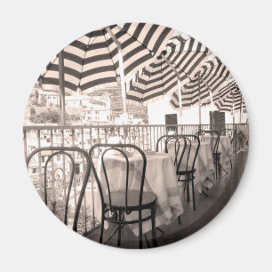 Quaint restaurant balcony, Italy Magnet