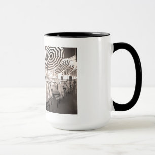 Quaint restaurant balcony, Italy Mug