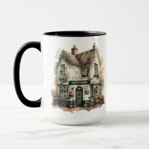 QUAINT WATERCOLOR IRISH COUNTRY VILLAGE SHOP MUG