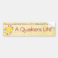 Quaker bumper sticker
