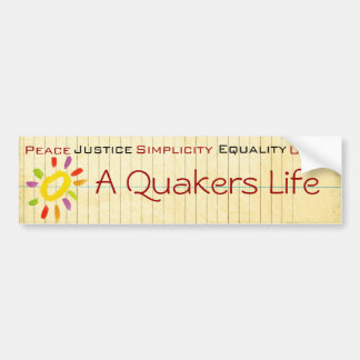 Quaker bumper sticker