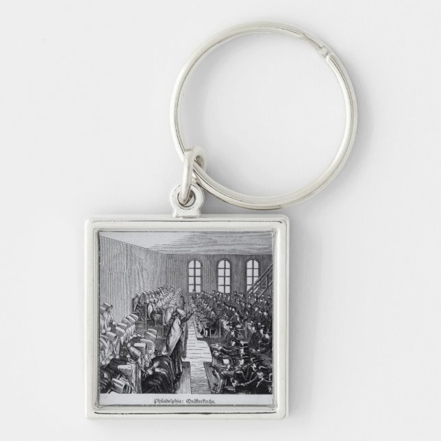 Quaker Meeting, Philadelphia Key Ring (Front)