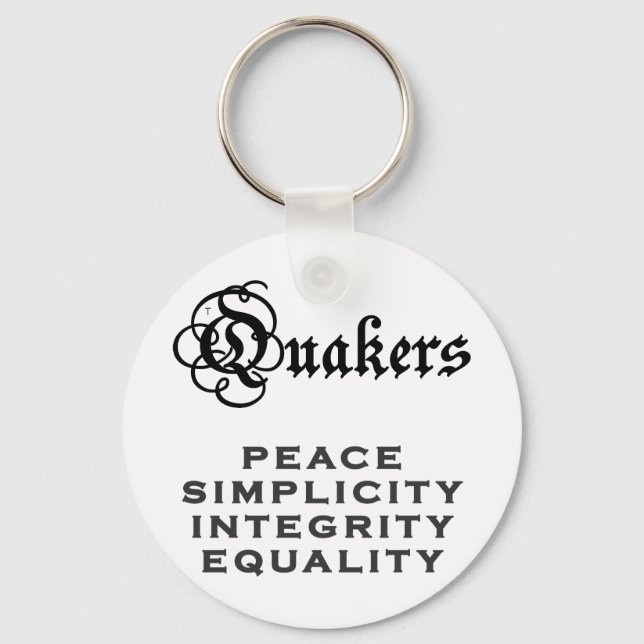 Quaker Motto Key Ring (Front)