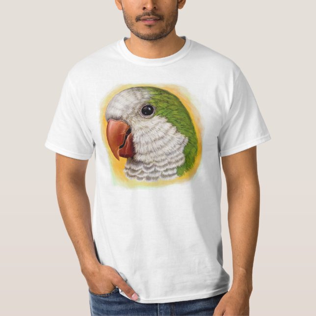 Quaker parrot realistic painting T-Shirt (Front)