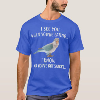 Quaker Parrot Shirt I Know Your Snacks Blue