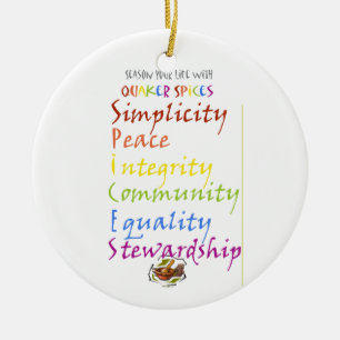 Quaker Spices Ceramic Tree Decoration