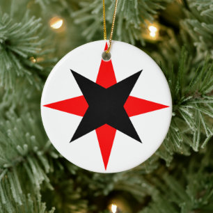 Quaker Star Ceramic Ornament