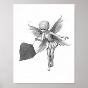 Quaking Aspen Tree Fairy with Leaf Poster