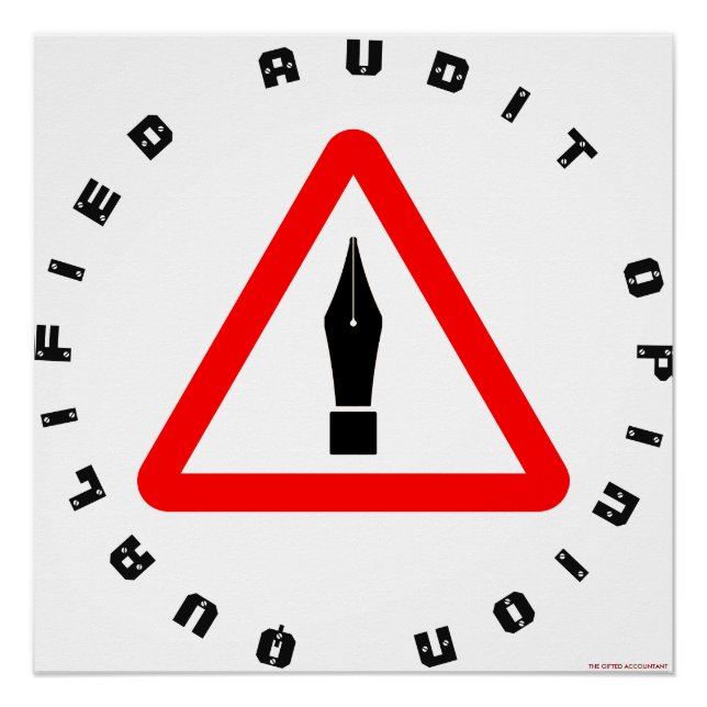 "Qualified Audit Opinion" Poster (Front)