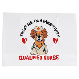 Qualified Nurse Pawsitively Large Gift Bag