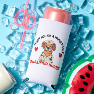 Qualified Nurse Pawsitively Seltzer Can Cooler