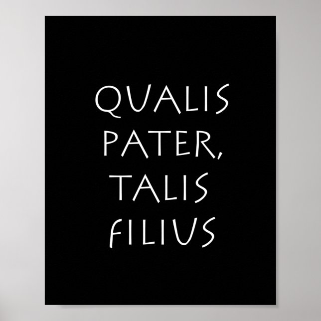 Qualis pater talis filius poster (Front)