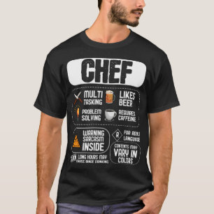 Qualities of a Chef bakery space cooks T-Shirt