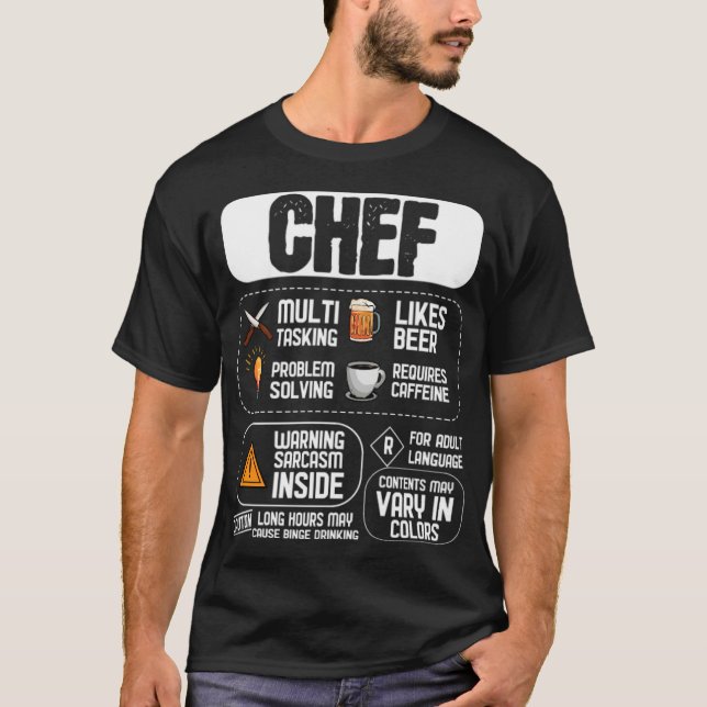 Qualities of a Chef bakery space cooks  T-Shirt (Front)