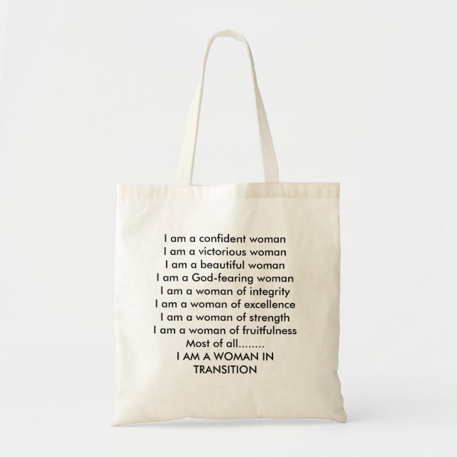 Qualities of a woman tote (Front)